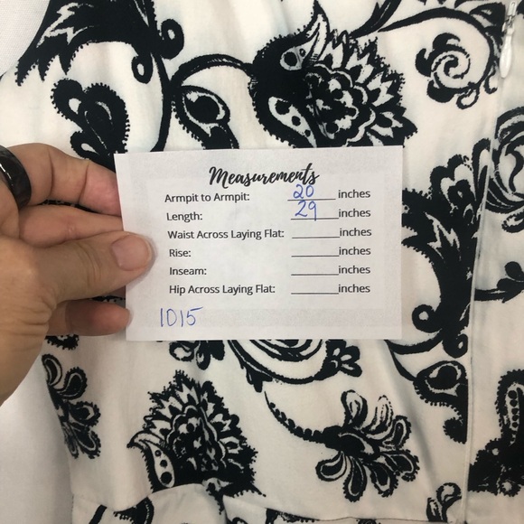 Tiana B Sundress Neutral Floral V Back Inset Stripes Pleated Skirt - Picture 10 of 10